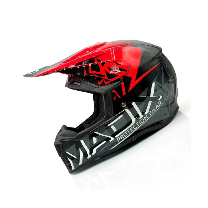 Casco cross niño Madix Ajustable en color rojo